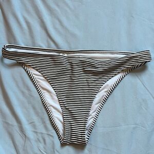 Black & White Striped Bikini Bottoms